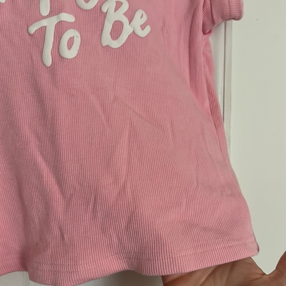 White Fox Wifey To Be Pink Crop Top - Picture 4 of 5